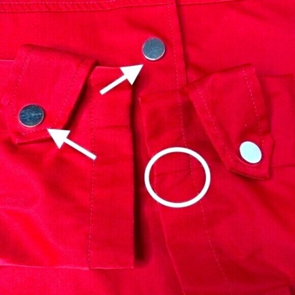 Zara Basic Red Zafari Jacket with Belt Size Medium Pre-owned - Picture 9 of 9